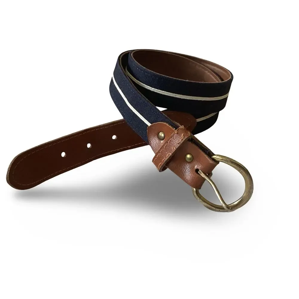 Child Leather & Canvas Jean Belt